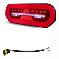 Lanterna Tras Led 24v O Logo Caminhão Baú Truck Ld C/chicote