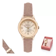 Relógio Feminino Condor Original Pequeno Dourado Prova Dágua