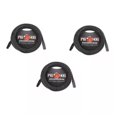 Pack De 3 Cables Microfono 9.15m Xlr-xlr Pig Hog Phm30 Full 