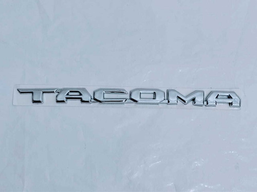 Emblema  Toyota Tacoma Tapa Trasera Letra Cromada Foto 2