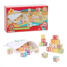 Just Play Cocomelon Wooden Abc 123 Bloques De Madera