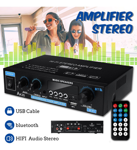 Audio Estéreo Bluetooth Amplificador Hifi Coche/hogar 110/22