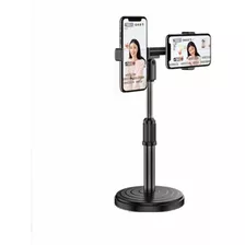 Soporte Celular Escritorio Ajustable 360° Para 2 Smartphones