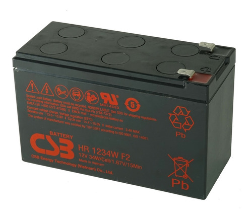 Batería Csb 12v/9ah - Ups Y Otros - 12 Voltios 9 Amperios