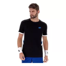 Polera De Tenis Hombre Lotto - Squadra Iii Negro