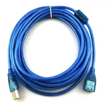 Cable 10 Metros Usb Extensión Macho Hembra Impresora Laptop Color Azul