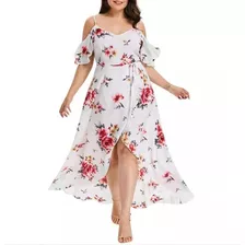 Vestido De Fiesta Irregular Mujer Estampada De Mujer Grande