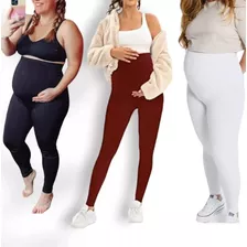 Leggins Maternidad En Algodón Pack X 3 