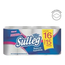 Papel Hgienio Branco Folha Simples 30m 16 Unidades Sulleg