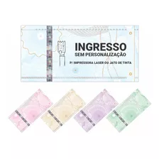 1000 Ingressos De Segurança Papel Moeda 100x50mm 12 P/ Folha