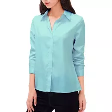 Camisa Social Feminina Manga 3/4 De Não Amassa Plus Size