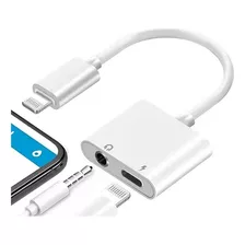 Cabo Adaptador Duplo Fone E Carregador Compativel C/ iPhone