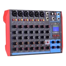 Mezcladora Mixer Audio Profesional 8 Canales Usb Bluetooth