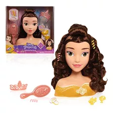 Disney Princess Belle Styling Head, Brown Hair, 10 Piece Pre