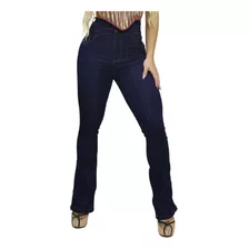 Calça Jeans Feminina Premium 2 Cos Flare Pinça Amaciada
