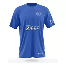 Polera Deportivadryfit Azulrey Fútbol Ajax De Ámsterdam 2023