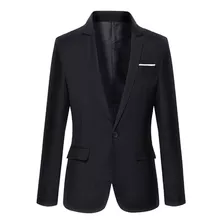 Saco Blazer Negro, Casual Hombre Moda, Confort Fit