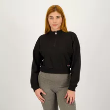 Moletom Cropped Fila Basic Classic Feminino Preto