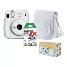 Kit Câmera Instax Mini 11 Branca: Câmera + Bolsa + 10 Filmes