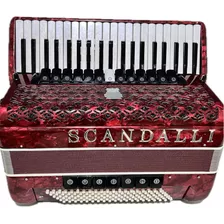 Acordeon/gaita/sanfona Scandalli 120 Baixos Super 8 - Bordo