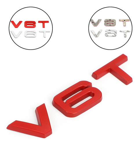 Emblema V6t Para Audi A1 A3 A4 A5 Q3 Q5 Q7 S6 S7 S8 S4 Foto 3