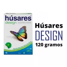 Resma Husares Design A4 120 Grs X 300 Hojas Husares 7878 X 5 Color Blanco