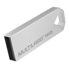 Pendrive Multilaser Diamond 16gb Usb 2.0 Metálico Pd850 Cor Prateado