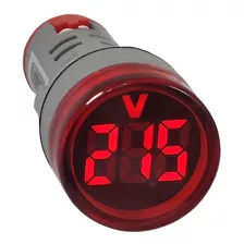 Voltímetro Digital 22mm 80-500vac Rojo