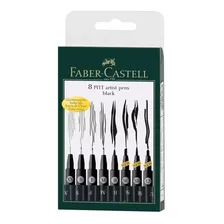 Caneta Faber Castell Pitt 08 Pontas Preta 167137