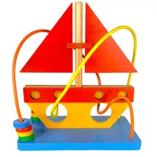 Brinquedo Aramado Montessori Barco Divertido Pedagógico