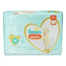 Fralda Descartável Infantil Pants Pampers Premium Care M Pacote 34 Unidades