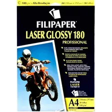 Papel Glossy Filipaper Laser Pro 180gr A4 Com 30fls