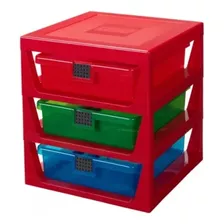 Lego Organizador De Juguetes 3 Cajones Estantes Mesa Red