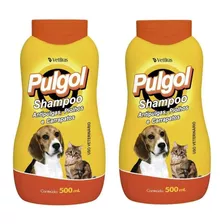 2 Shampoos Pulgol Antipulgas/carrapatos - Cães E Gatos 500ml