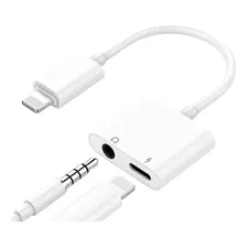 Adaptador Duplo Lightning P2 Para iPhone Fone + Carregador