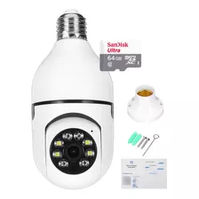 Camera Lampada De Vigilancia Discreta Espiã 360 Full Hd Wifi