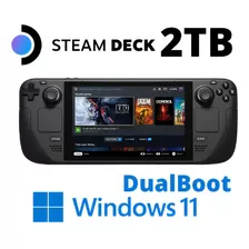 Console Valve Steam Deck 2tb Standard + Dualboot Com Windows Cor Preto