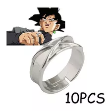 10pcs Anillos De Anime De Tiempo Negro Goku Para Cosplay