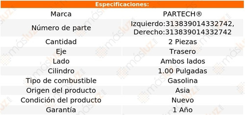 (2) Cilindros Ruedas Tra Mercury Sable 3.0lv6 00/05 Partech Foto 2