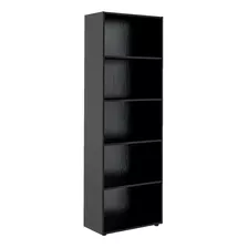 Estante Para Livros 5 Prateleiras Livreiro Branco Artely Cor Preto