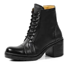 Bota Feminina Couro Legítimo Preta Confortável Envio Rápido