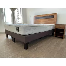 Cama Rosen Europea 2 Plazas Base Dividida Con Respaldo