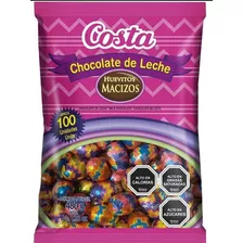 Huevitos De Chocolate Macizos Costa Bolsa 100 Unidades
