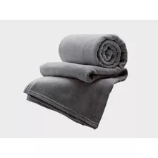 Cobertor Coberta Manta Solteiro Microfibra Camesa Inverno Cor Cinza