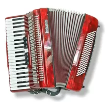 Acordeão Piano Chemnitzer Todeskini 120 Baixos - Vermelho