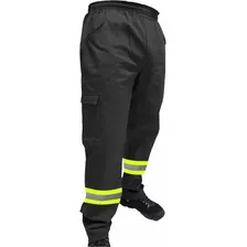 Kit 2 Calça De Uniforme - Com Faixa Refletiva Tam Xl-56-58