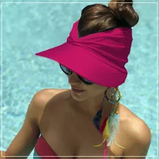 Viseira Feminina Turbante Dupla Face Moda Praia Piscina