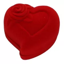 Joyero Terciopelo Corazón Rojo Especial San Valentín 