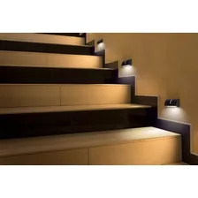 Aplique 1 Luz Negro Escalera Con Lámpara Led