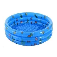 Piscina Inflable Plástico Bebe 3 Anillos 120 Cms Verano